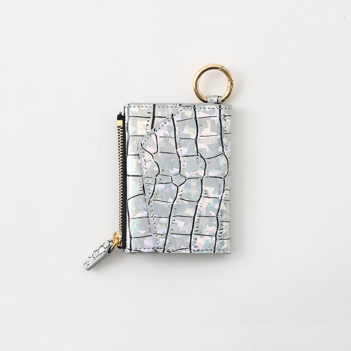 【WALLET SLAYLER】WALLET&STRAP-LUNA CROCODILE-SILVER