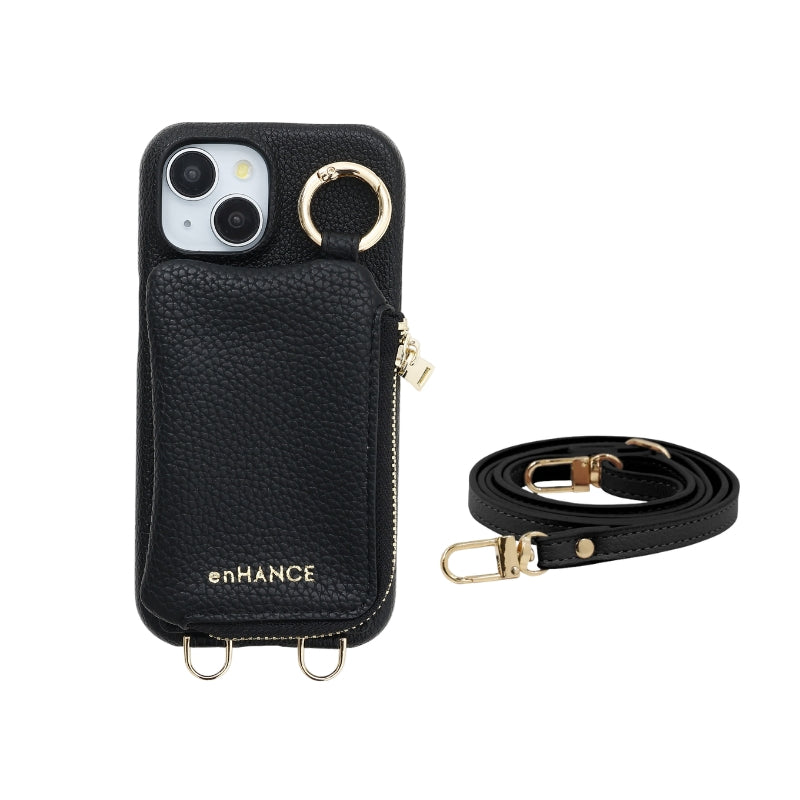 【WALLET SLAYLER】ROUND WALLET-BLACK-CASE-STRAP