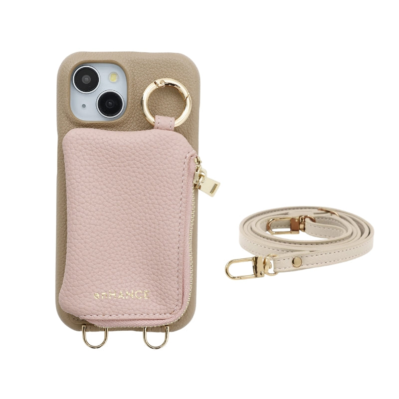 【WALLET SLAYLER】ROUND WALLET-PINK-CASE-STRAP