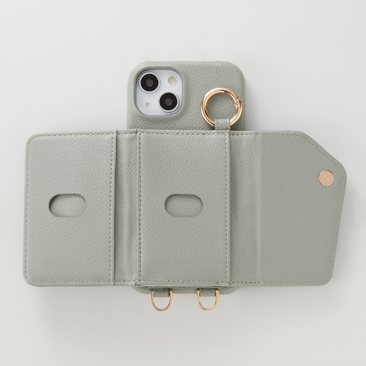 【WALLET SLAYLER】WALLET&STRAP-RING CROCCO SKIN-PASTELGREEN