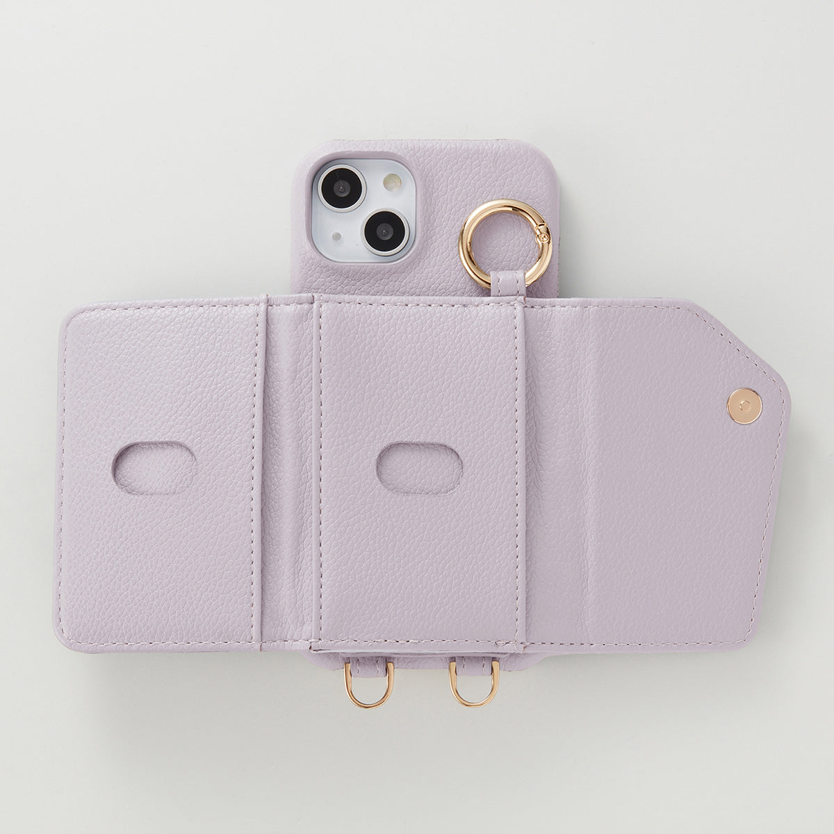 【WALLET SLAYLER】WALLET&STRAP-RING CROCCO SKIN-PASTELPURPLE