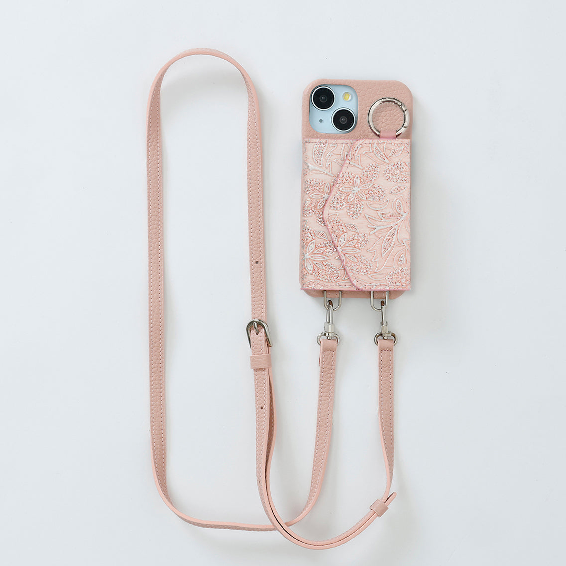 【WALLET SLAYLER】LEATHER FLOWER-PINK