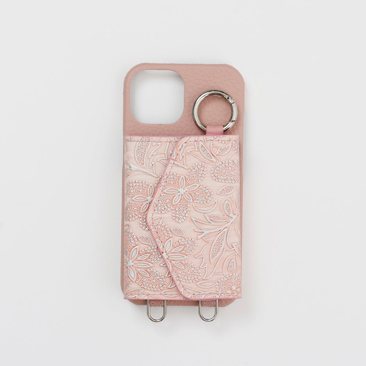 【WALLET SLAYLER】LEATHER FLOWER-PINK