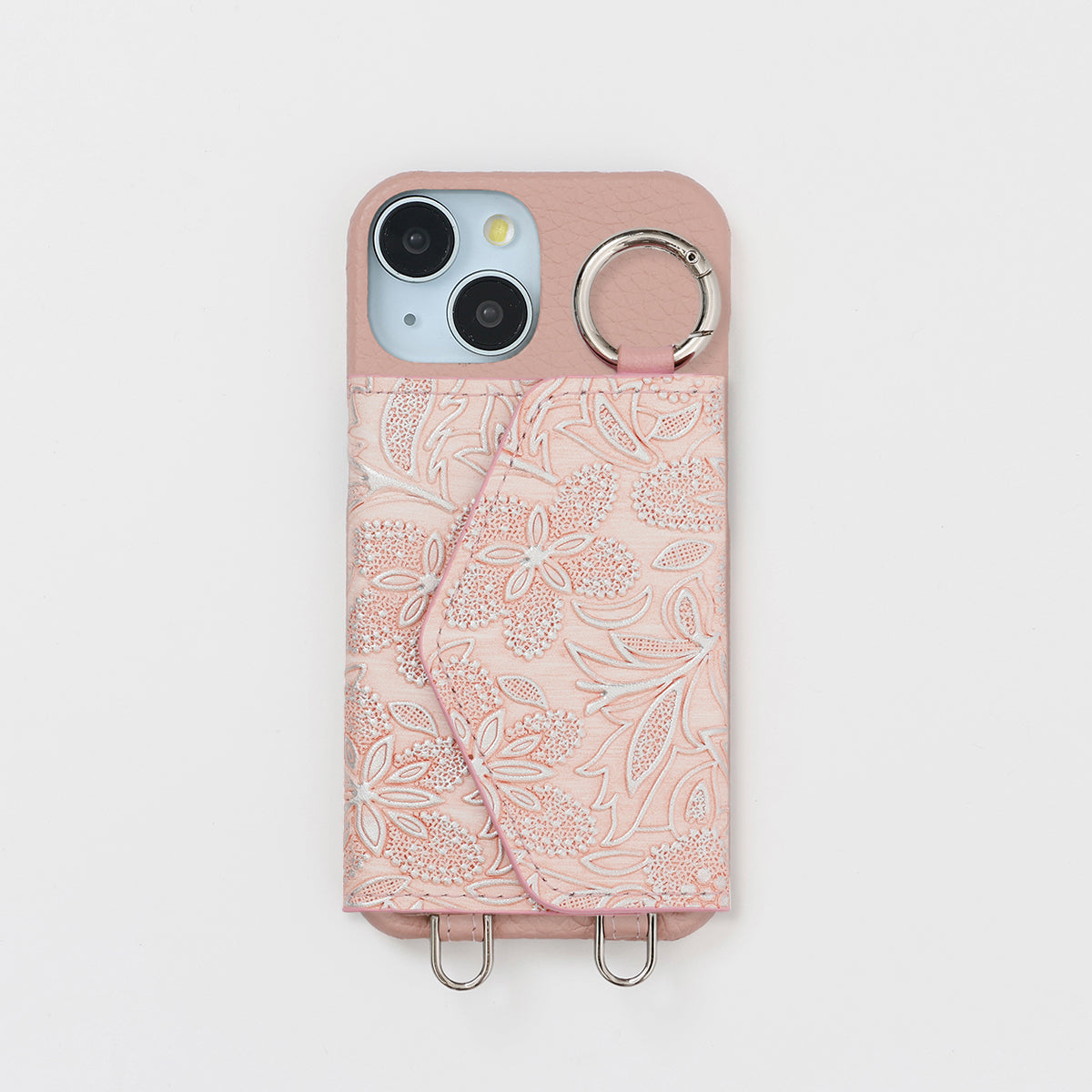 【WALLET SLAYLER】LEATHER FLOWER-PINK