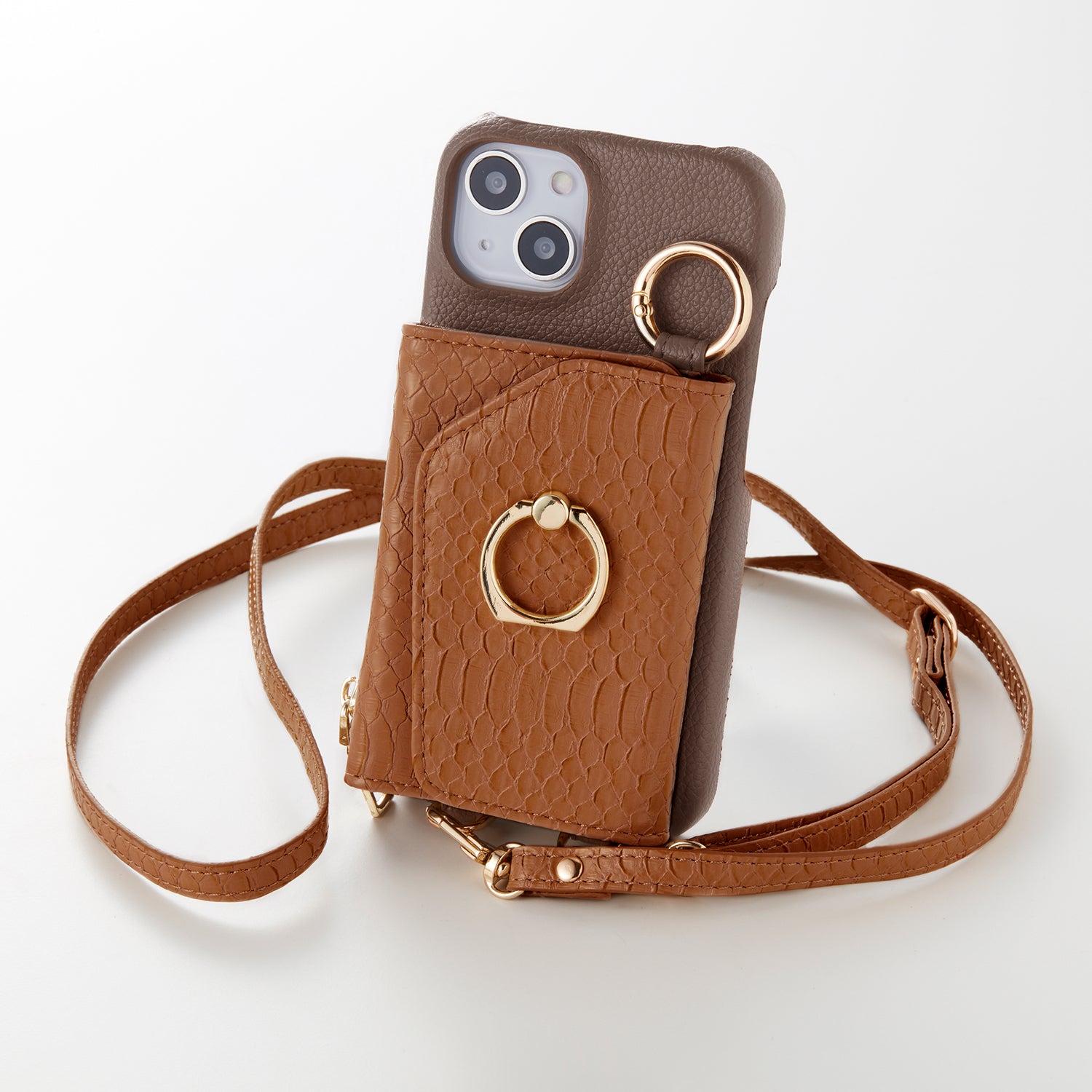 【WALLET SLAYLER】 RING SNAKE SKIN-ORANGE