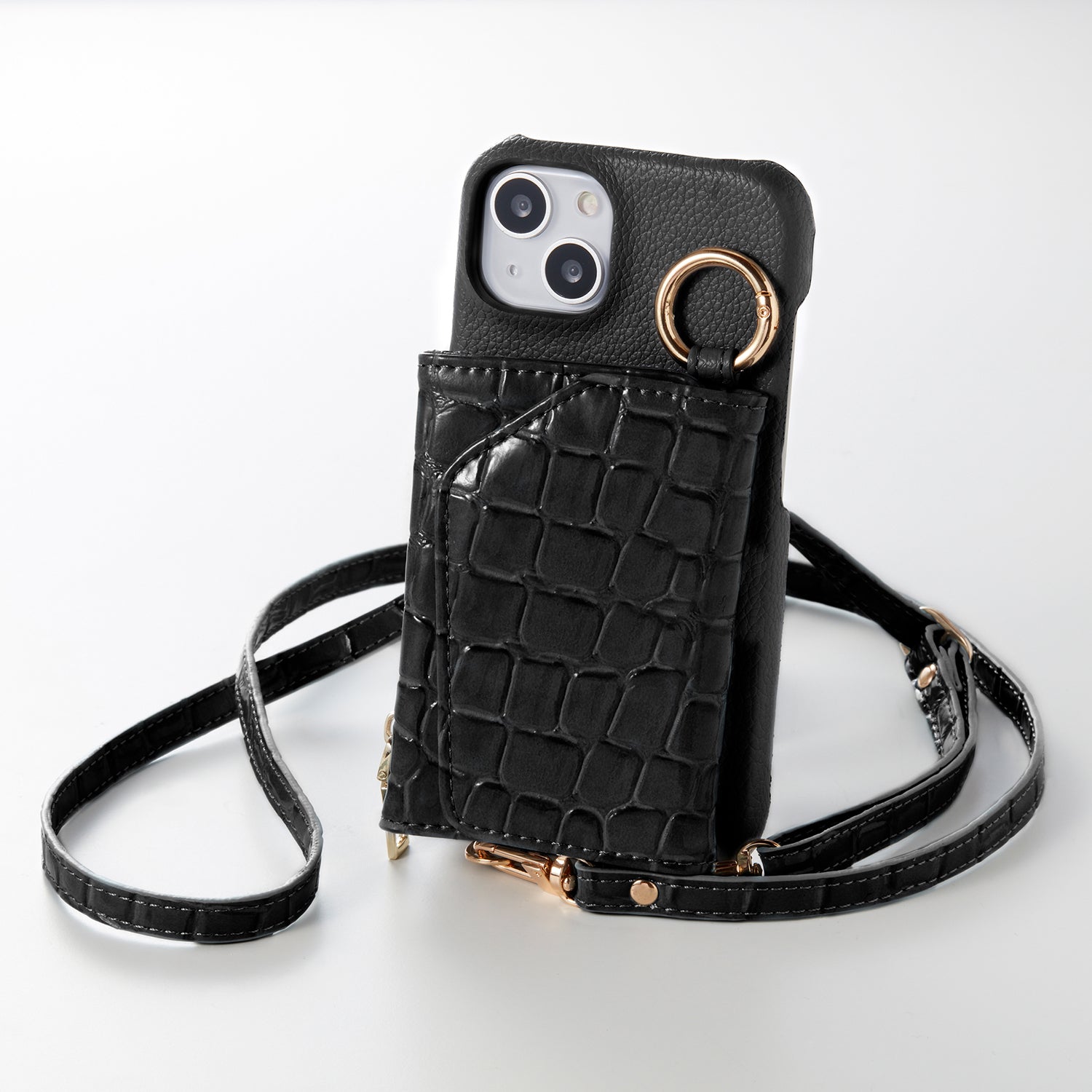 【WALLET SLAYLER】BASIC CROCCO SKIN-BLACK