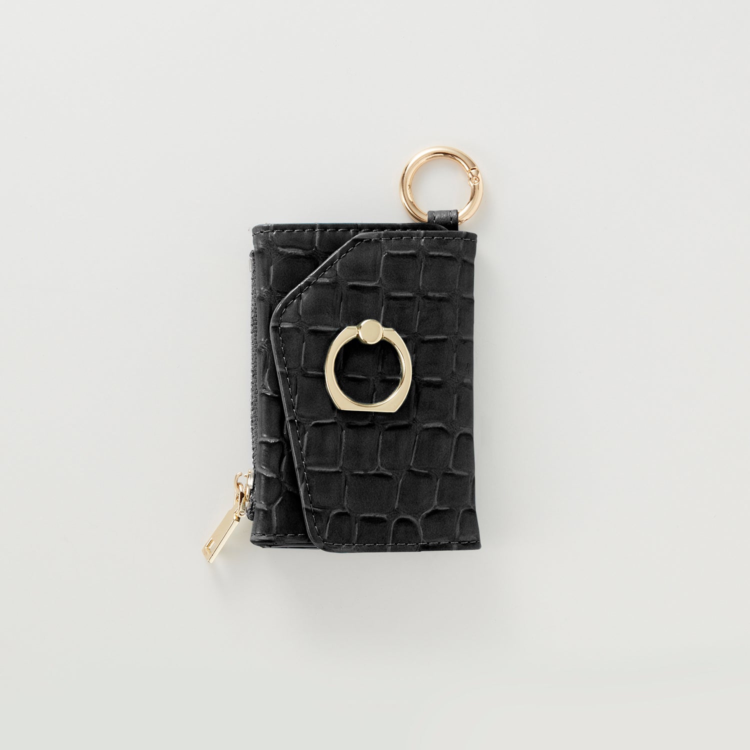 【WALLET SLAYLER】 RING CROCCO SKIN-BLACK
