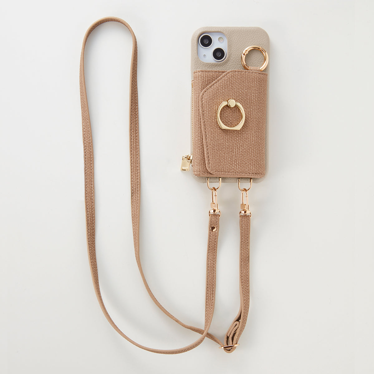 【WALLET SLAYLER】WALLET&STRAP-RING LINEN-BROWN