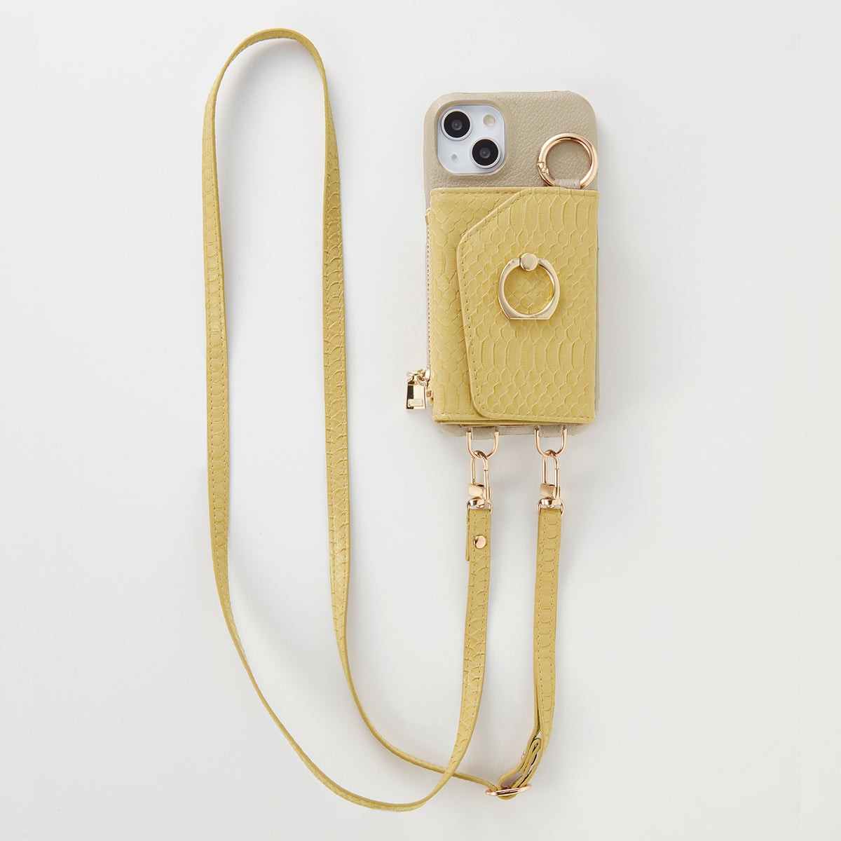 【WALLET SLAYLER】WALLET&STRAP-RING SNAKE SKIN-YELLOW