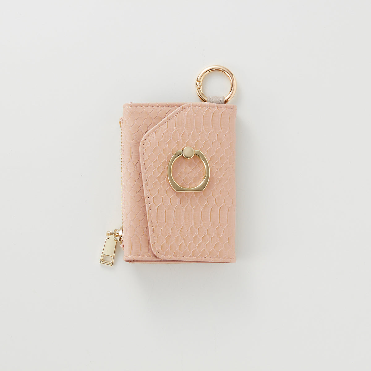 【WALLET SLAYLER】WALLET&STRAP-RING SNAKE SKIN-PINK