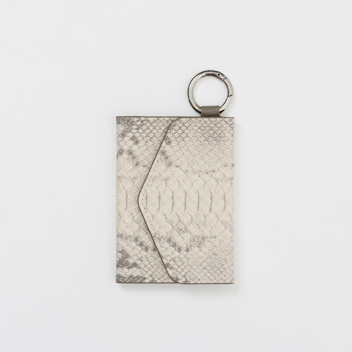 【WALLET SLAYLER】LEATHER CARD CASE SNAKE-IVORY