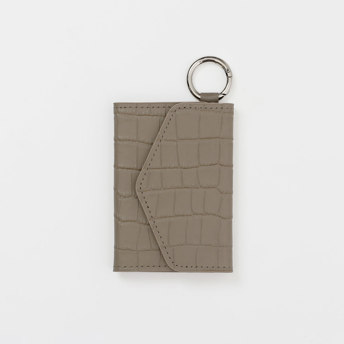 【WALLET SLAYLER】LEATHER CARD CASE CROCCO-GREIGE