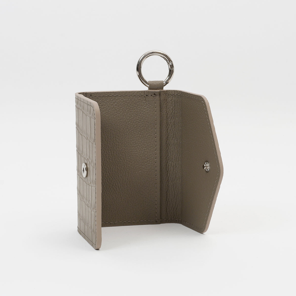 【WALLET SLAYLER】LEATHER CARD CASE CROCCO-GREIGE