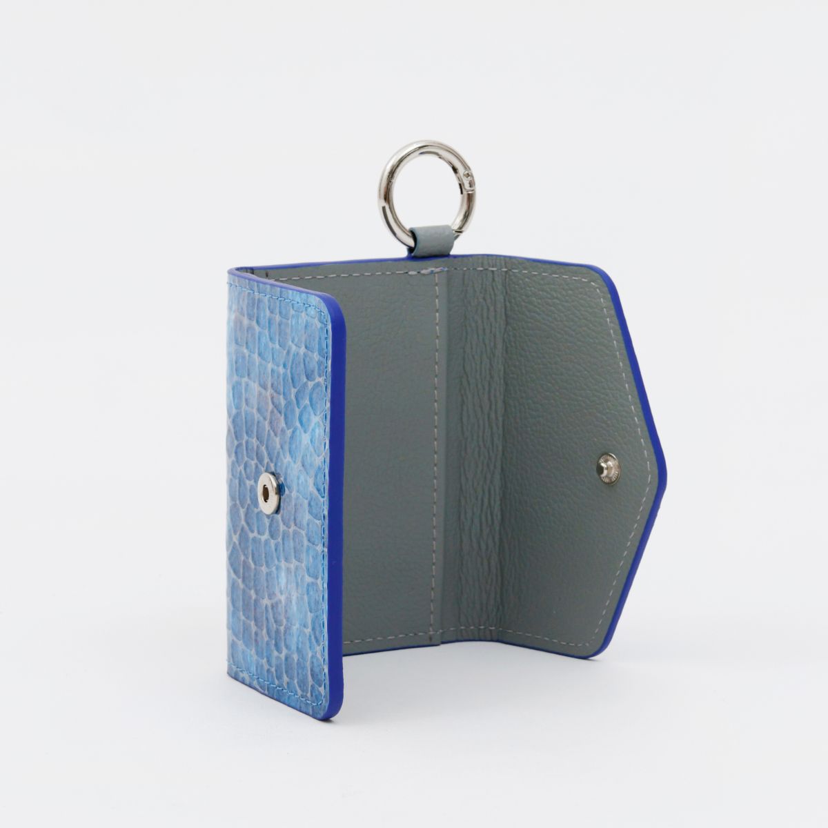 【WALLET SLAYLER】LEATHER CARD CASE MARBLE BLUE