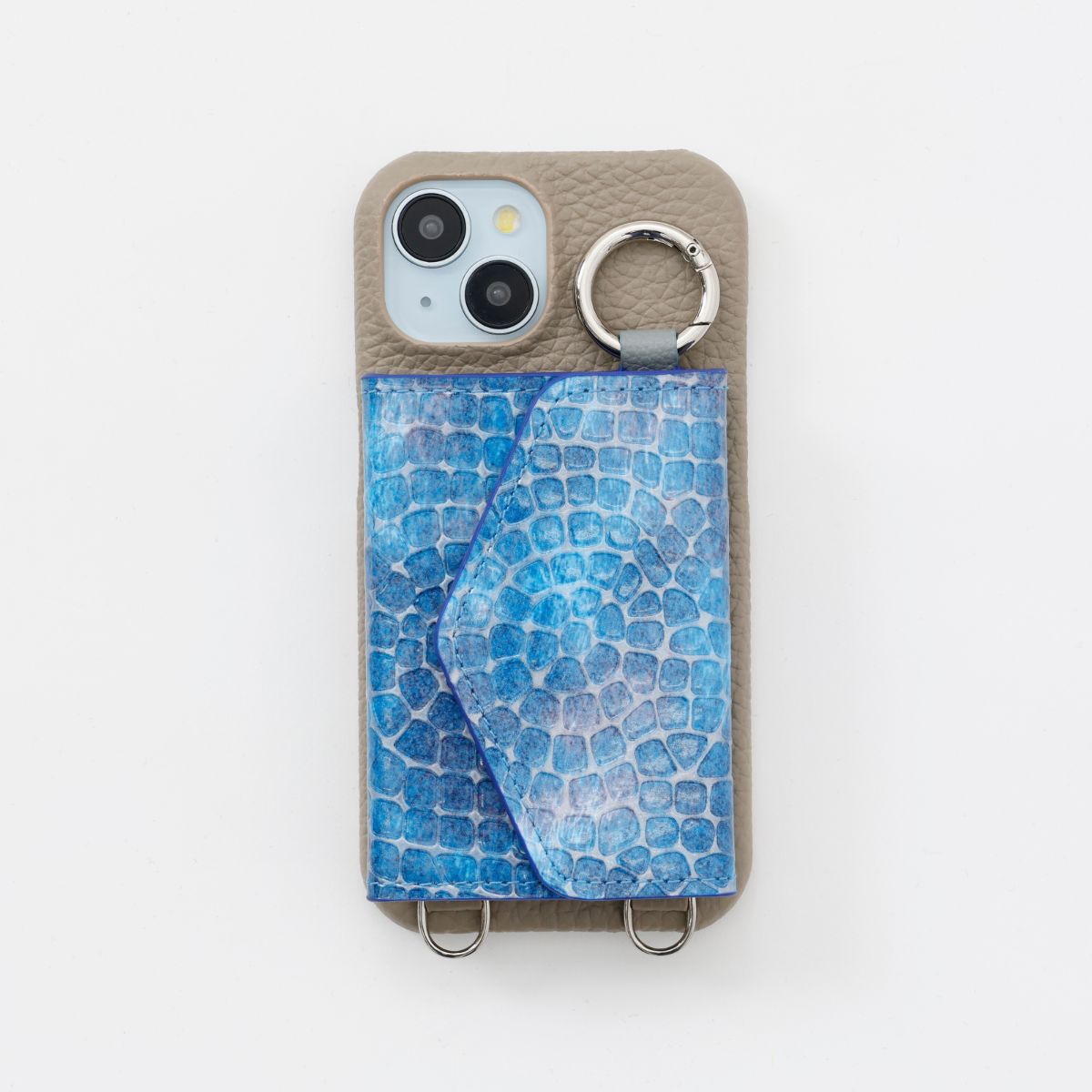 【WALLET SLAYLER】LEATHER CARD CASE MARBLE BLUE