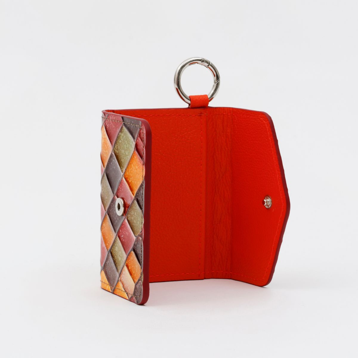 【WALLET SLAYLER】LEATHER CARD CASE MOSAIC ORANGE