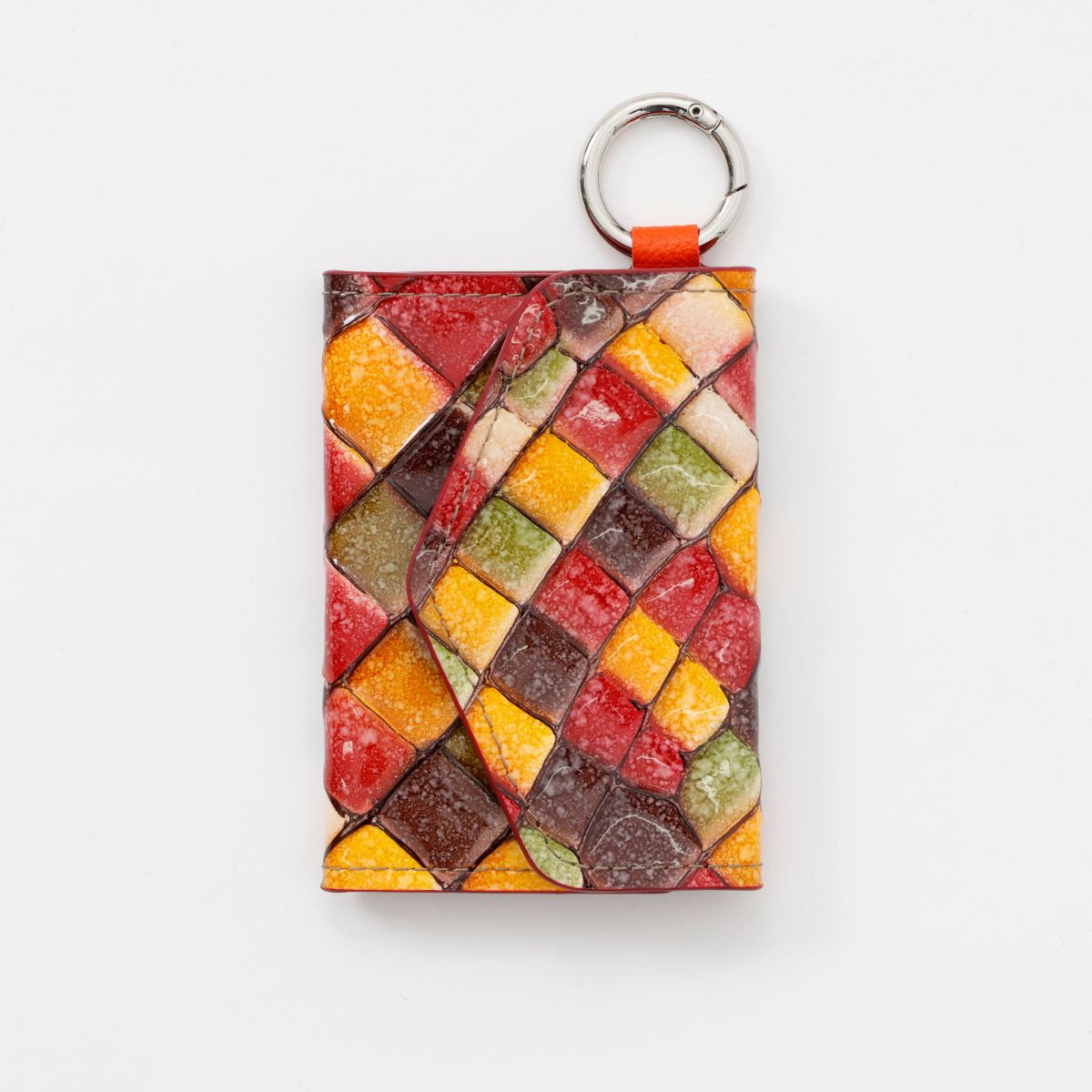 【WALLET SLAYLER】LEATHER CARD CASE MOSAIC ORANGE