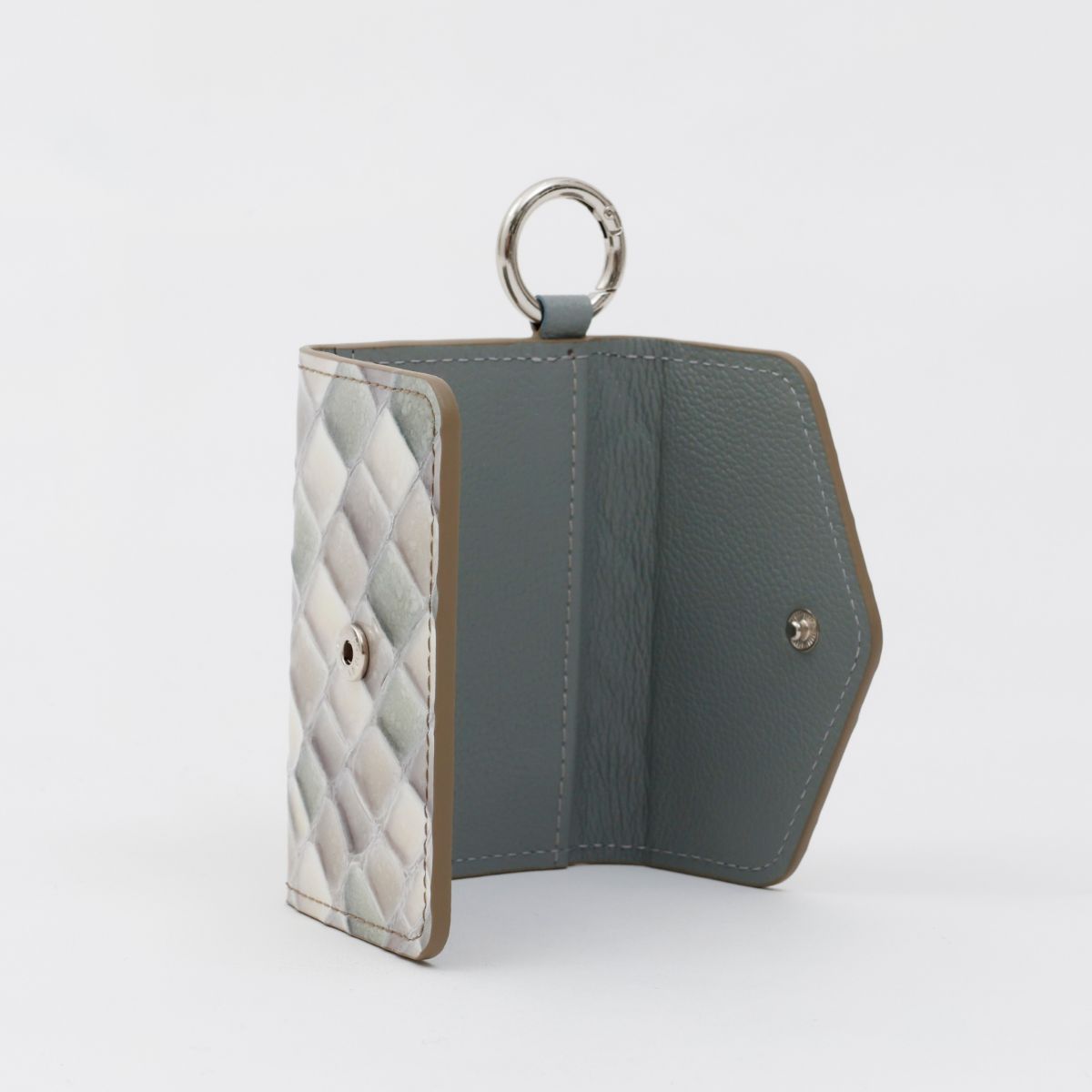 【WALLET SLAYLER】LEATHER CARD CASE MOSAIC GRAY