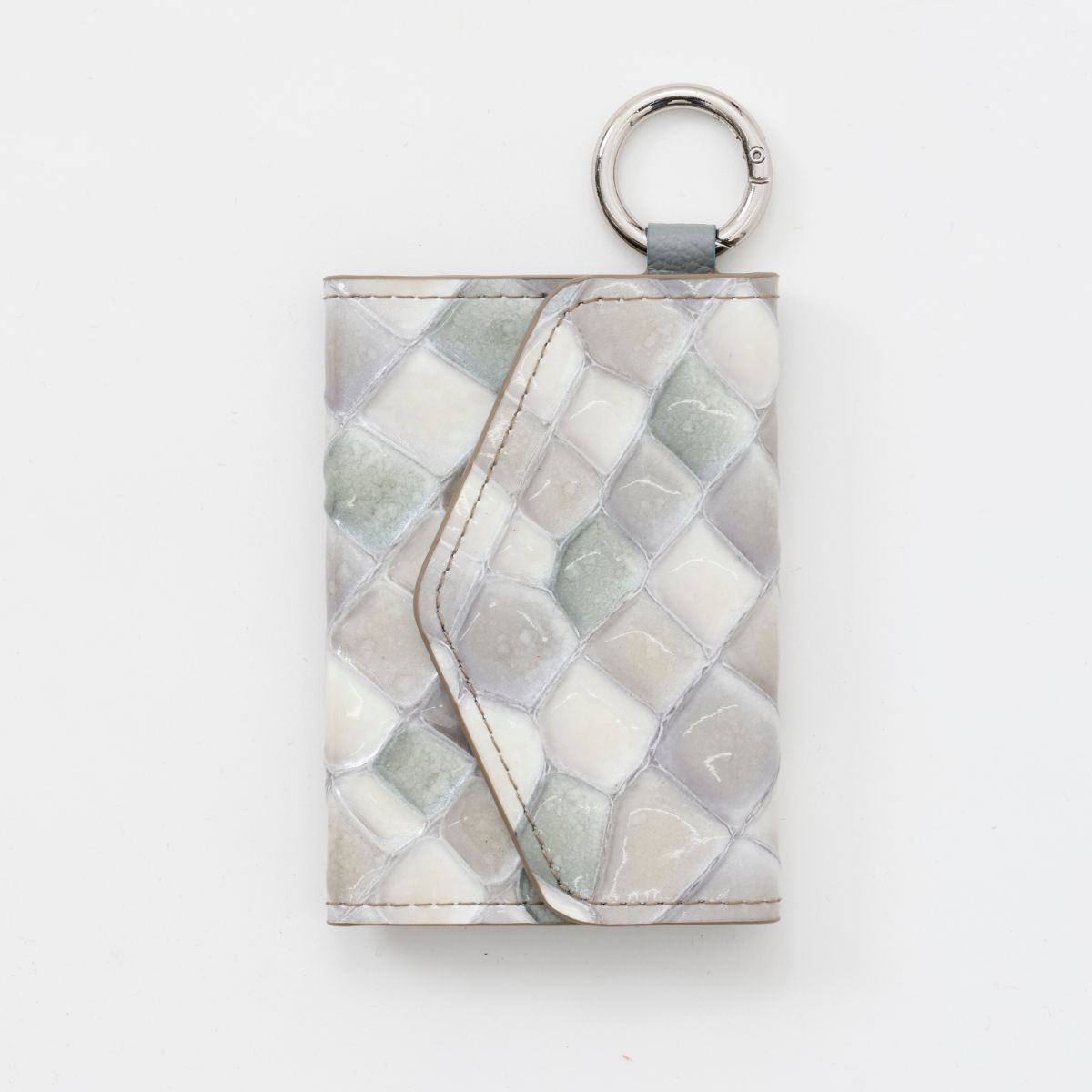 【WALLET SLAYLER】LEATHER CARD CASE MOSAIC GRAY