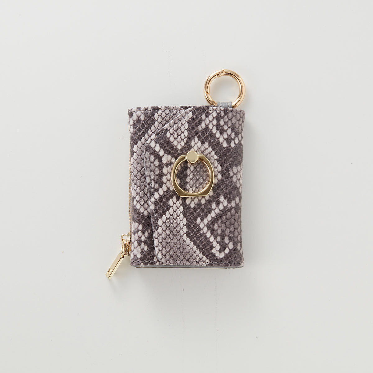 【WALLET SLAYLER】 RING SNAKE SKIN-GRAY