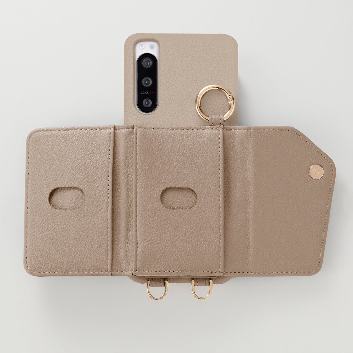 【WALLET SLAYLER】 RING CROCCO SKIN-BEIGE Xperia