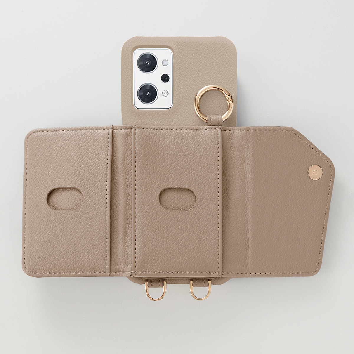 【WALLET SLAYLER】 RING CROCCO SKIN-BEIGE OPPO
