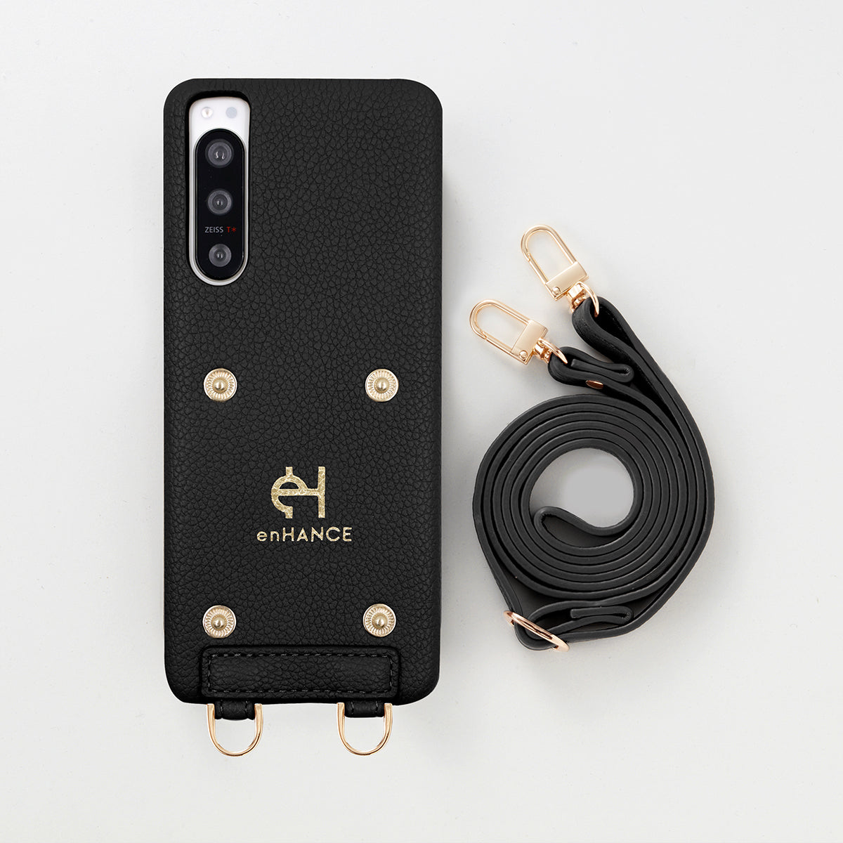 【WALLET SLAYLER】BASIC CROCCO SKIN-BLACK Xperia