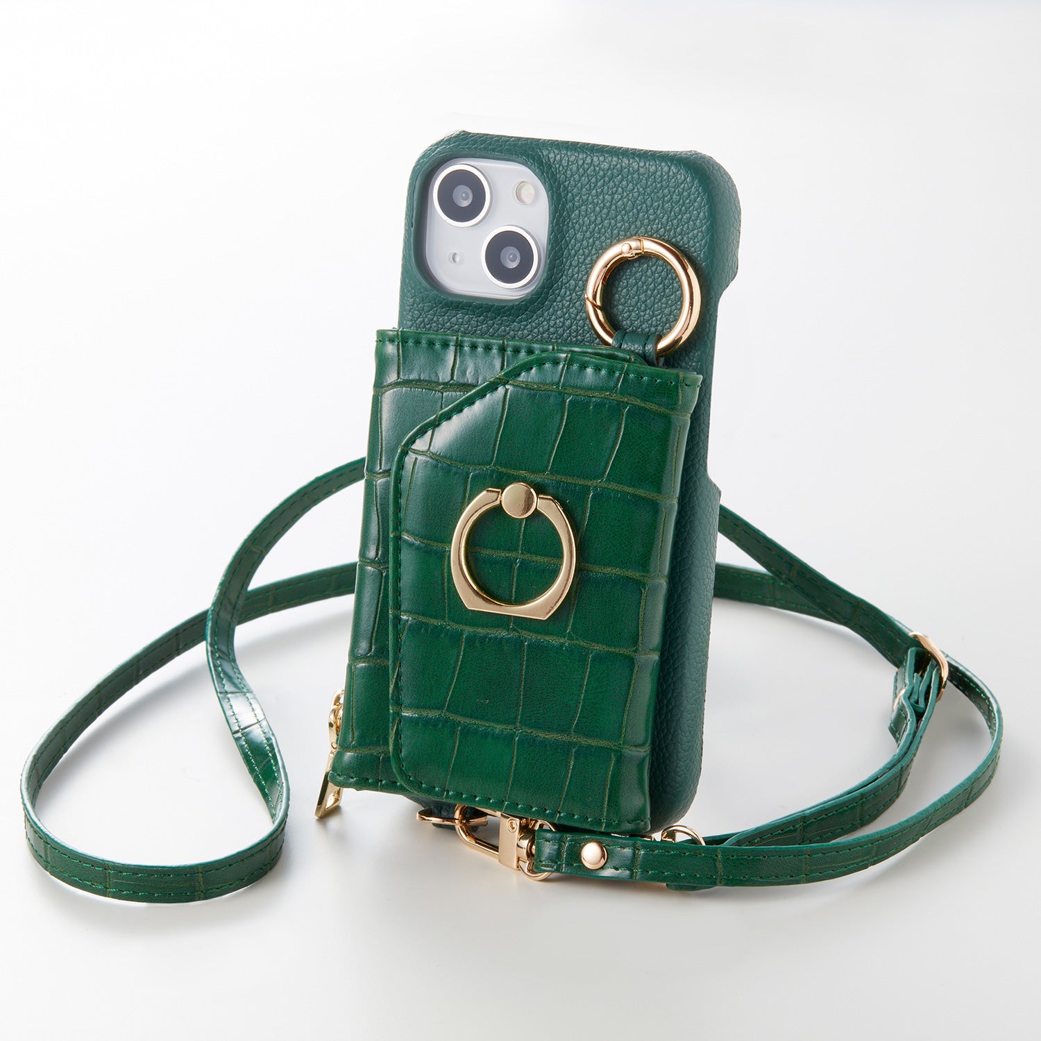 【WALLET SLAYLER】 RING CROCCO SKIN-GREEN