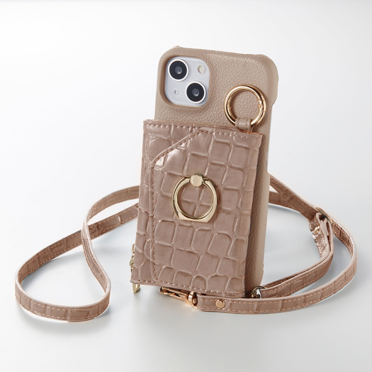 【WALLET SLAYLER】 RING CROCCO SKIN-BEIGE