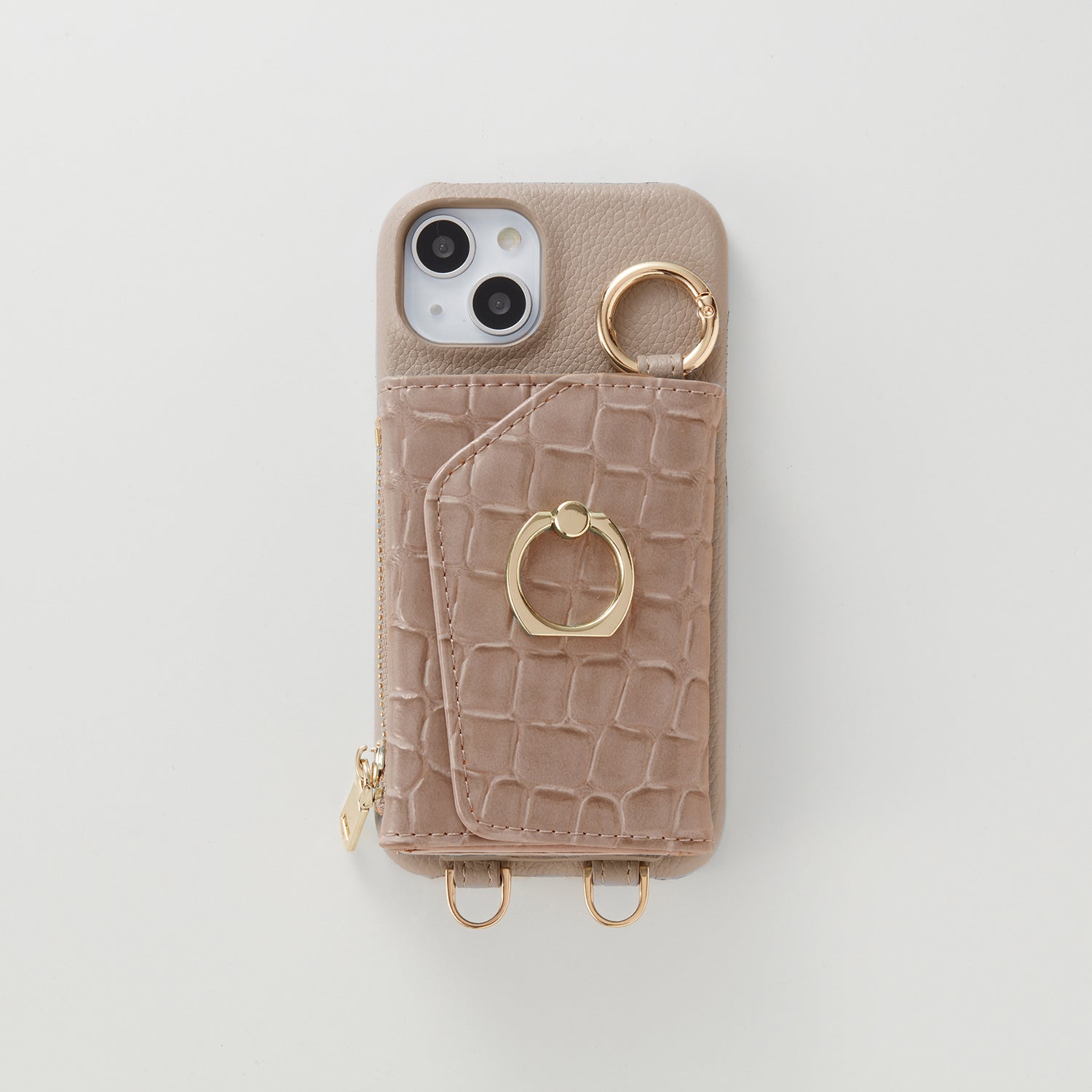 【WALLET SLAYLER】 RING CROCCO SKIN-BEIGE
