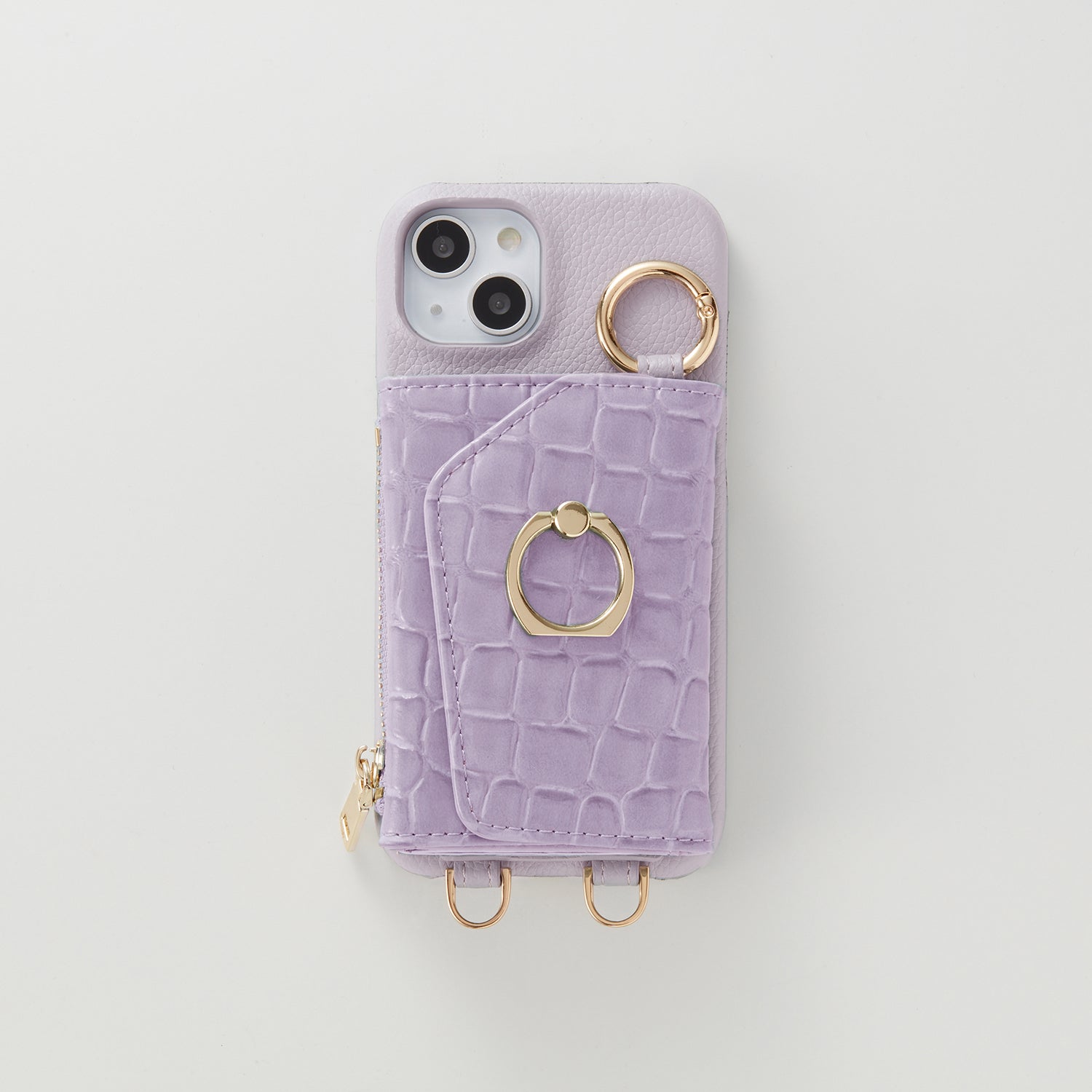 【WALLET SLAYLER】 RING CROCCO SKIN-PASTELPURPLE