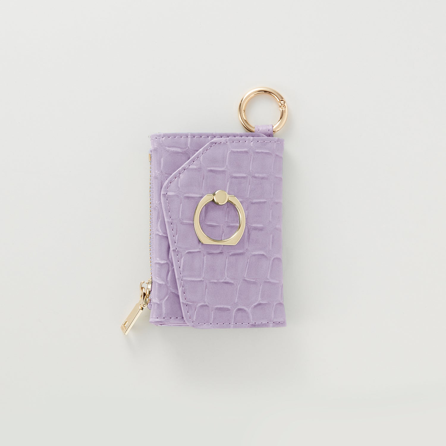 【WALLET SLAYLER】 RING CROCCO SKIN-PASTELPURPLE