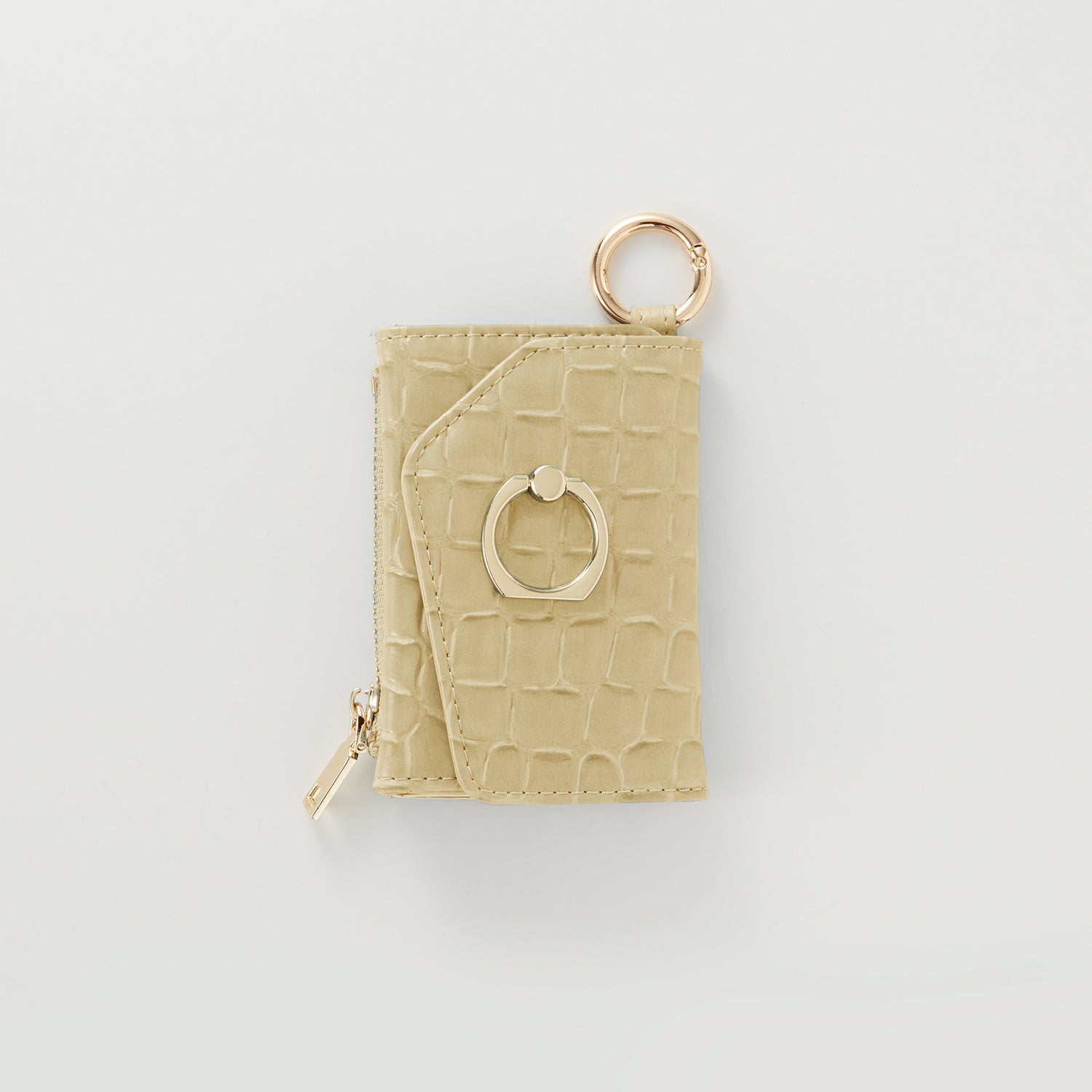 【WALLET SLAYLER】 RING CROCCO SKIN-PASTELYELLOW