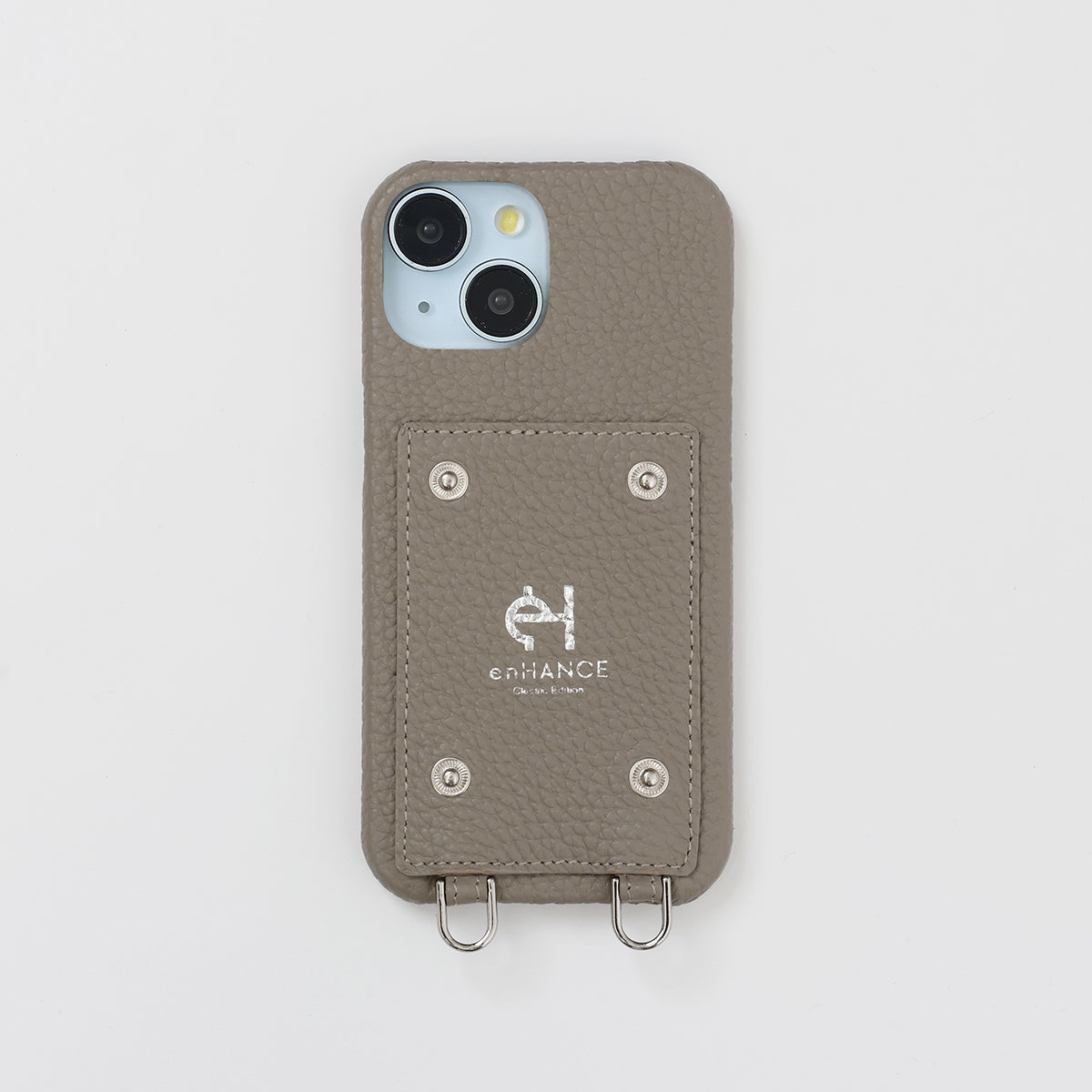 【WALLET SLAYLER】LEATHER BASIC-CASE GREIGE iPhone