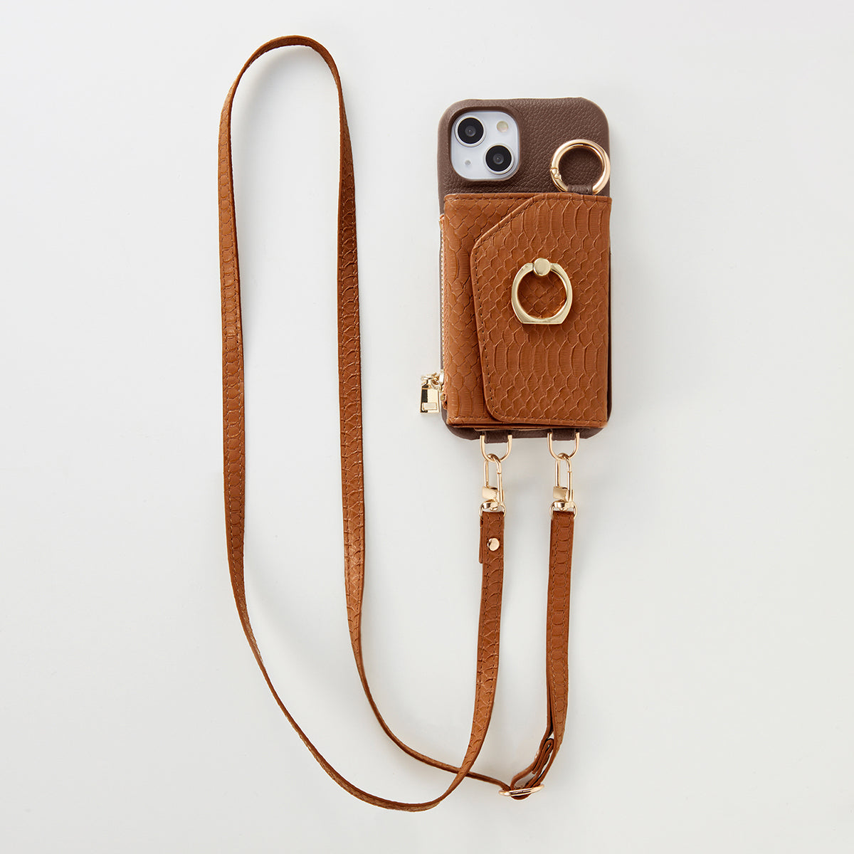 【WALLET SLAYLER】WALLET＆STRAP-RING SNAKE SKIN-ORANGE