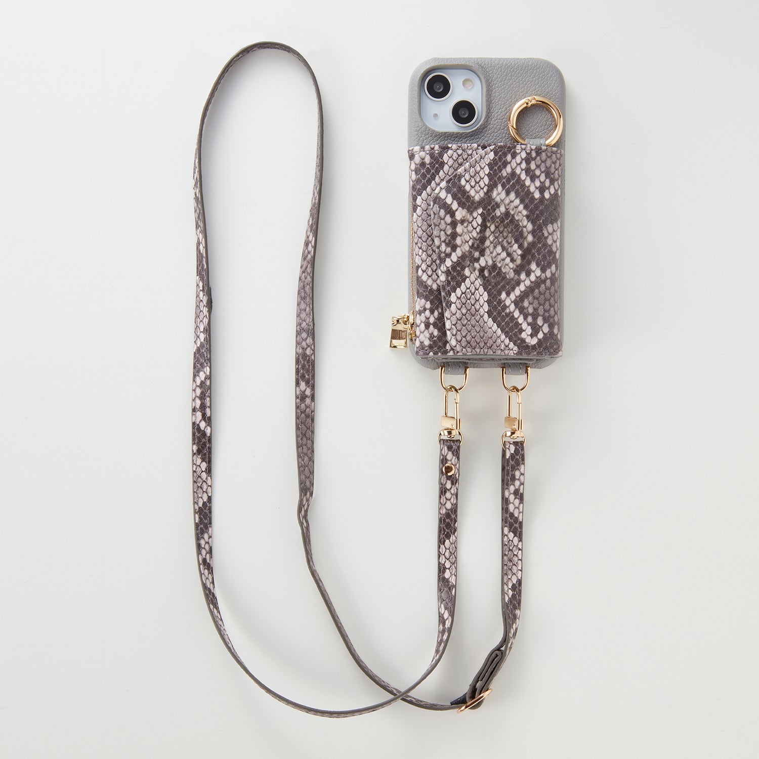 【WALLET SLAYLER】 BASIC SNAKE SKIN-GRAY