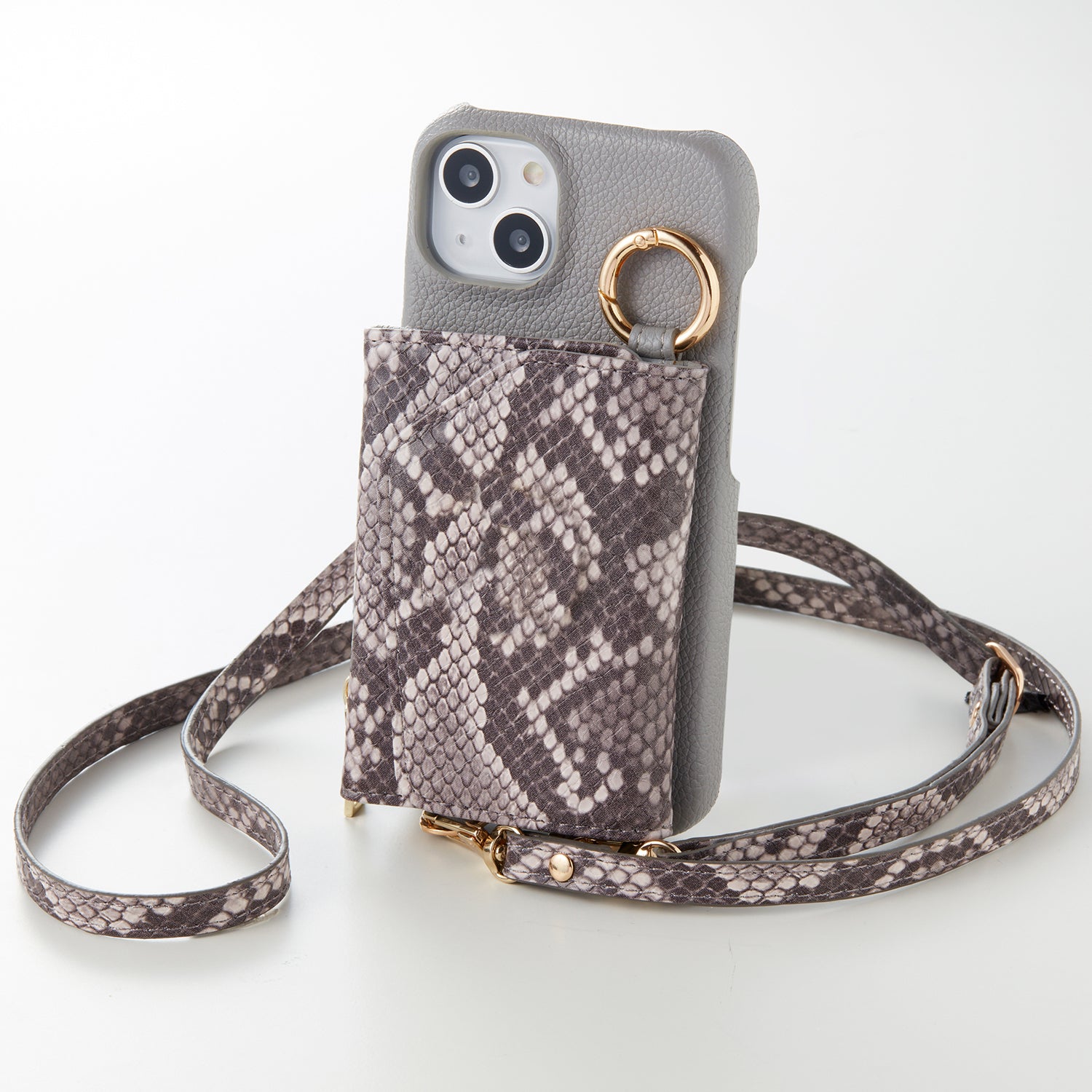 【WALLET SLAYLER】 BASIC SNAKE SKIN-GRAY