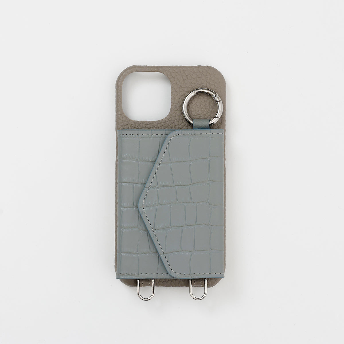 【WALLET SLAYLER】LEATHER CARD CASE CROCCO-BLUE