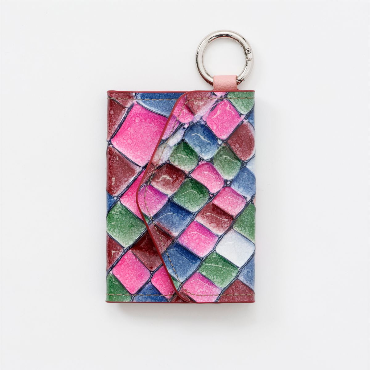 【WALLET SLAYLER】LEATHER CARD CASE MOSAIC PINK