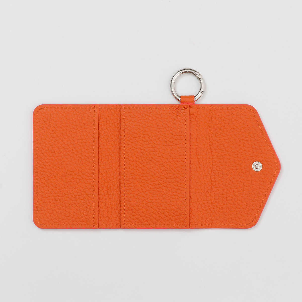 【WALLET SLAYLER】LEATHER CARD CASE CHECK-ORANGE