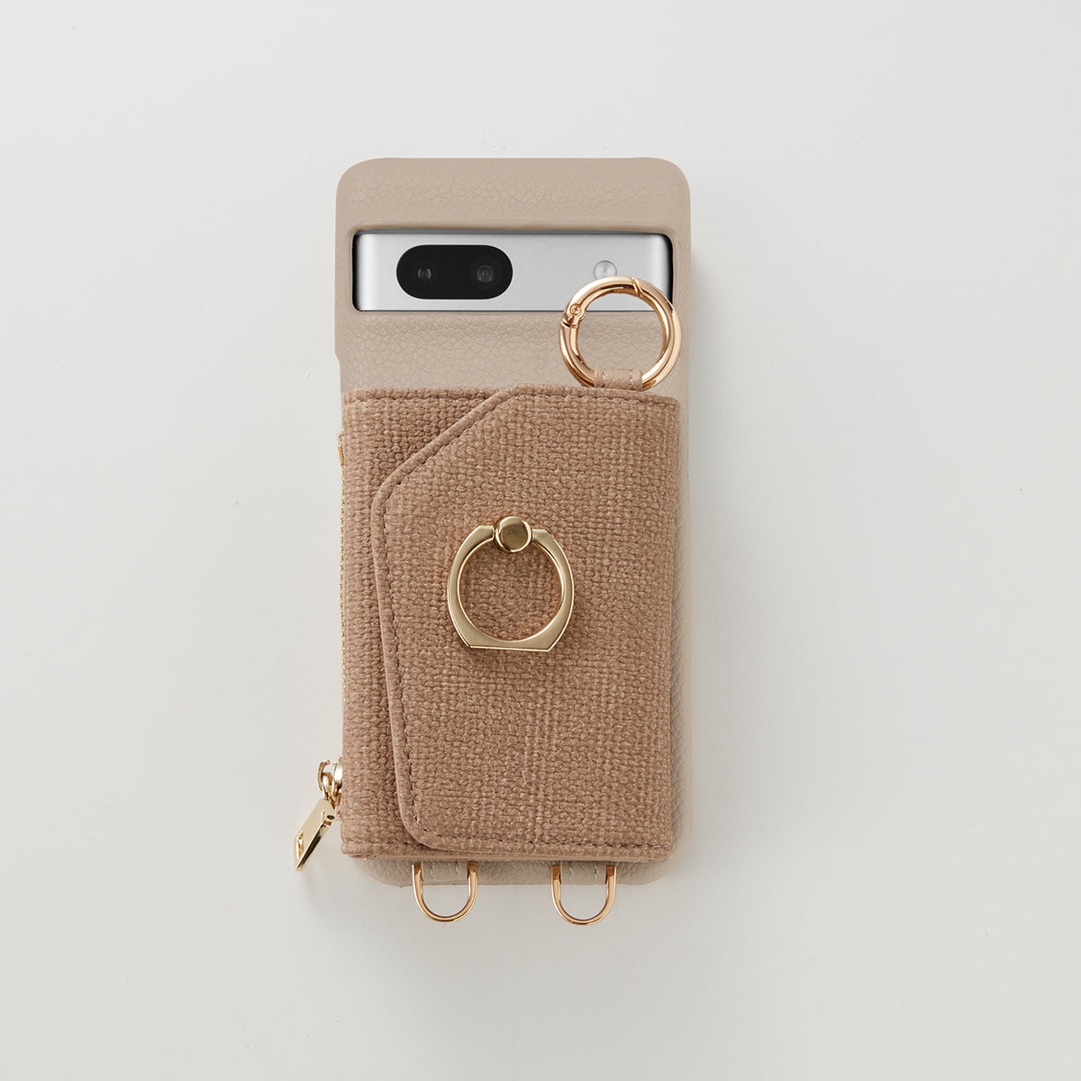 【WALLET SLAYLER】 RING LINEN-BROWN Google pixel